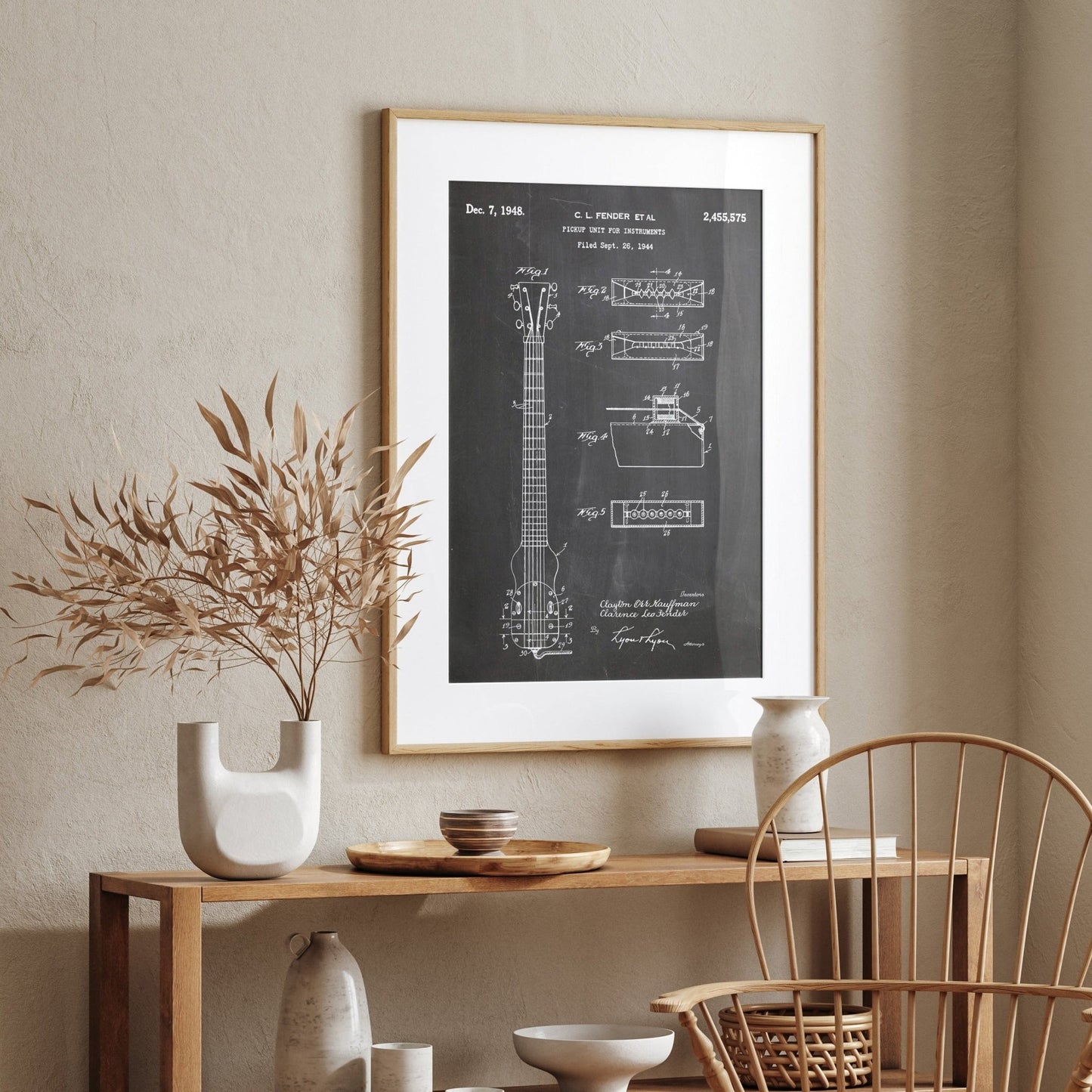 Fender Lap Steel Guitar 1948 Patent Print - Magic Posters