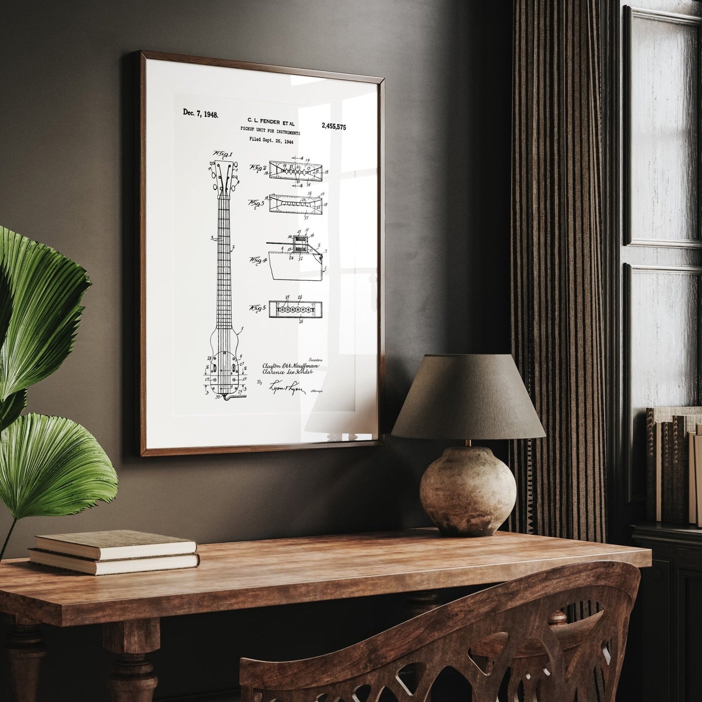 Fender Lap Steel Guitar 1948 Patent Print - Magic Posters