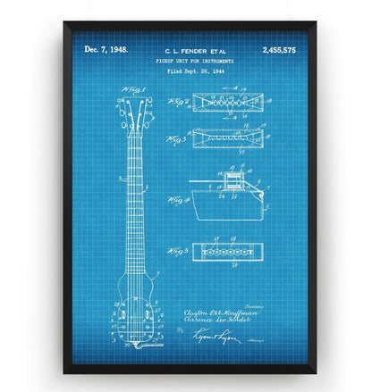 Fender Lap Steel Guitar 1948 Patent Print - Magic Posters