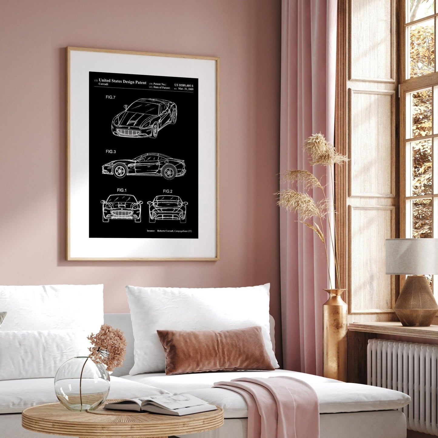 Ferrari California 2009 Patent Print - Magic Posters