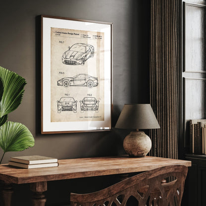 Ferrari California 2009 Patent Print - Magic Posters