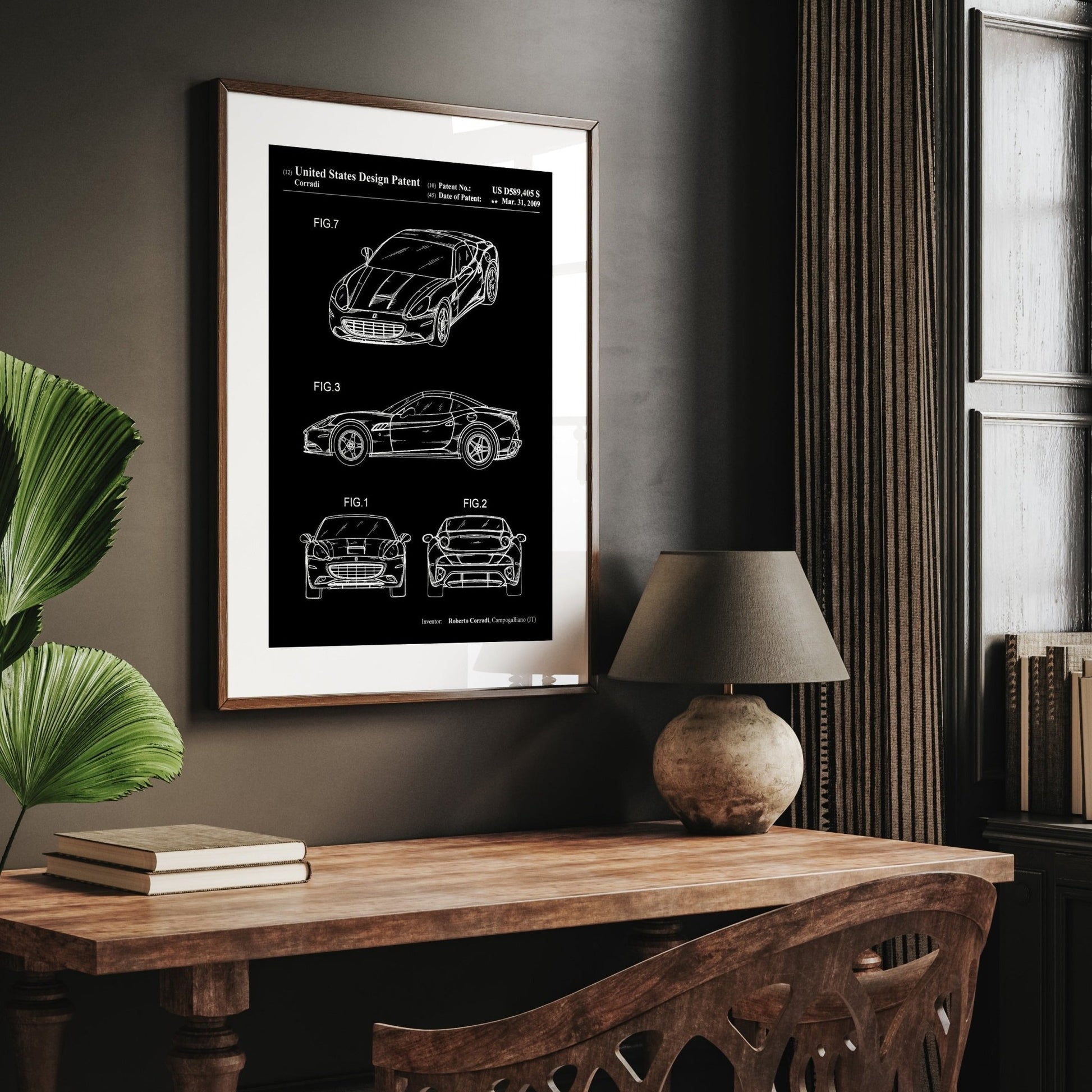 Ferrari California 2009 Patent Print - Magic Posters