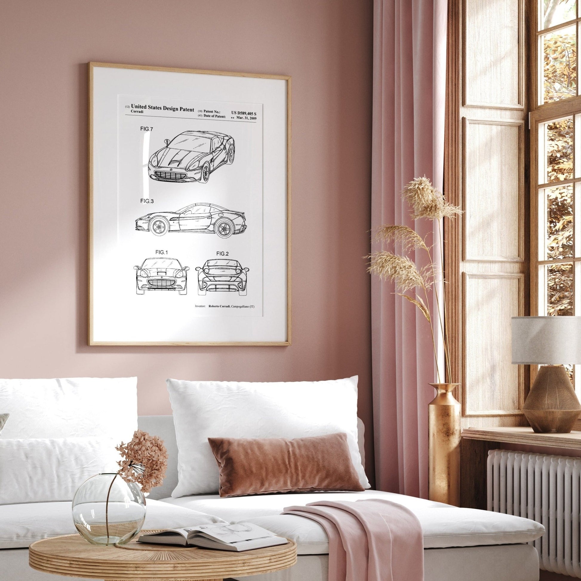 Ferrari California 2009 Patent Print - Magic Posters