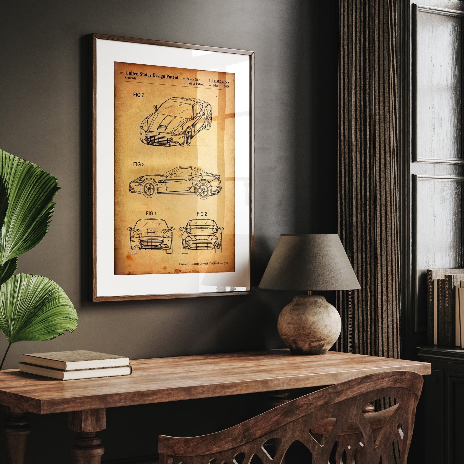 Ferrari California 2009 Patent Print - Magic Posters