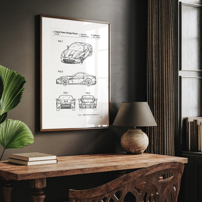 Ferrari California 2009 Patent Print - Magic Posters