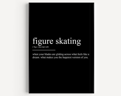 Figure Skating Definition Print - Magic Posters