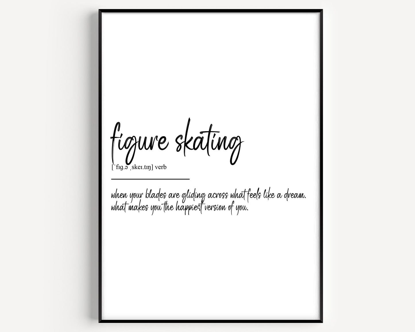 Figure Skating Definition Print - Magic Posters