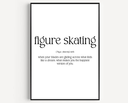 Figure Skating Definition Print - Magic Posters