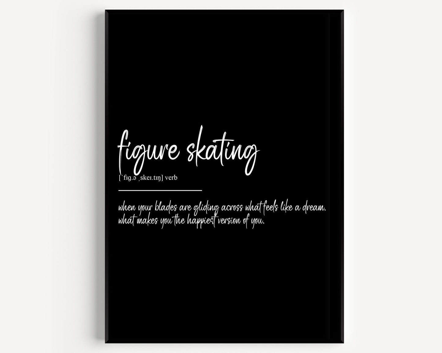 Figure Skating Definition Print - Magic Posters