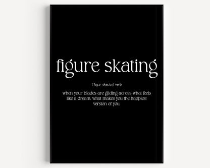 Figure Skating Definition Print - Magic Posters