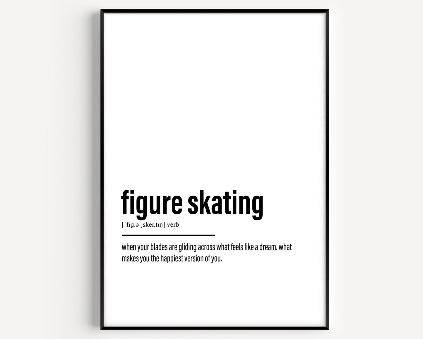 Figure Skating Definition Print - Magic Posters