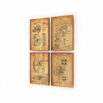 Film And Movie Making Set Of 4 Patent Prints - Magic Posters