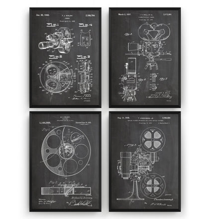 Film And Movie Making Set Of 4 Patent Prints - Magic Posters