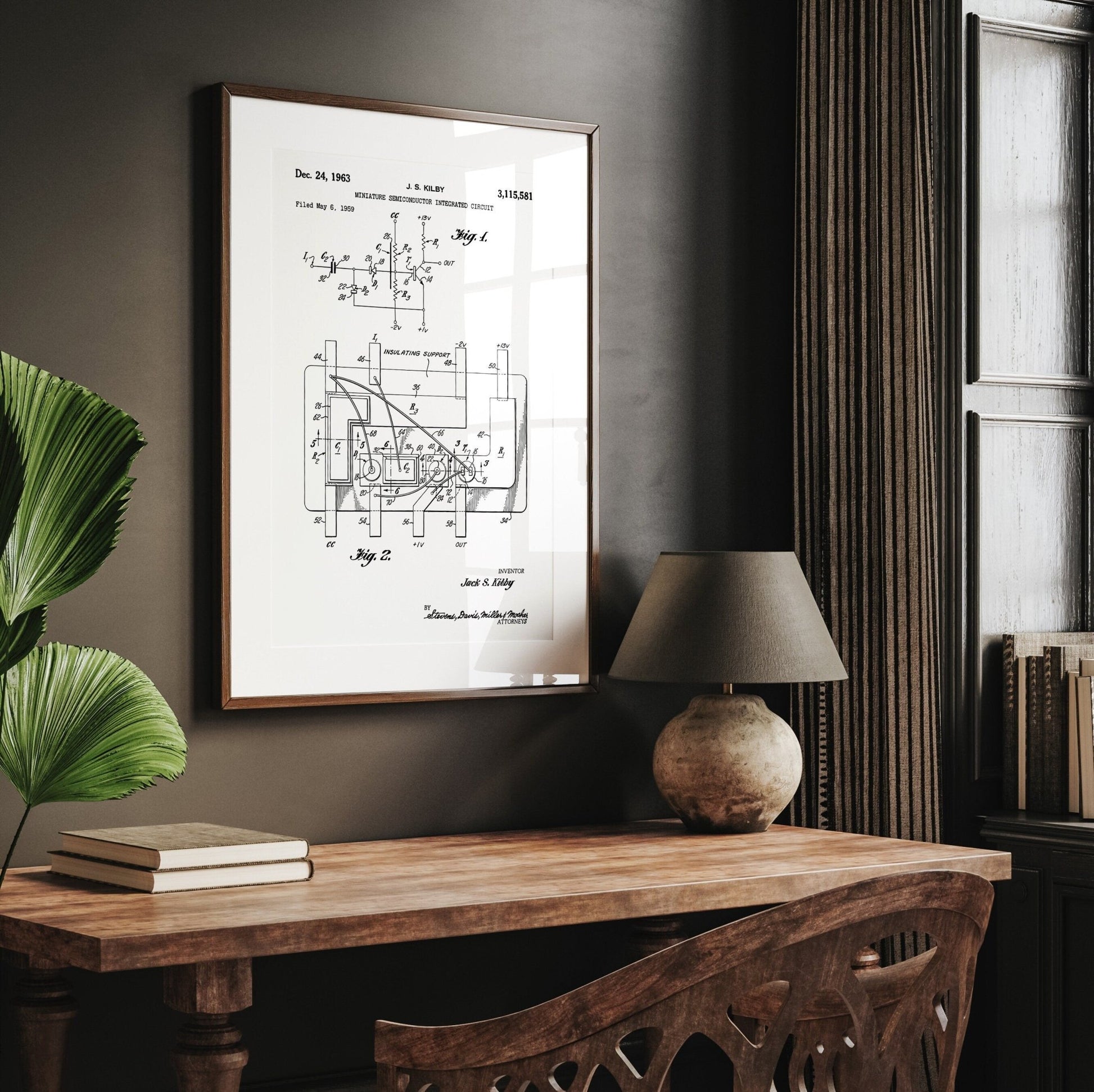 First Integrated Circuit Patent Print - Magic Posters