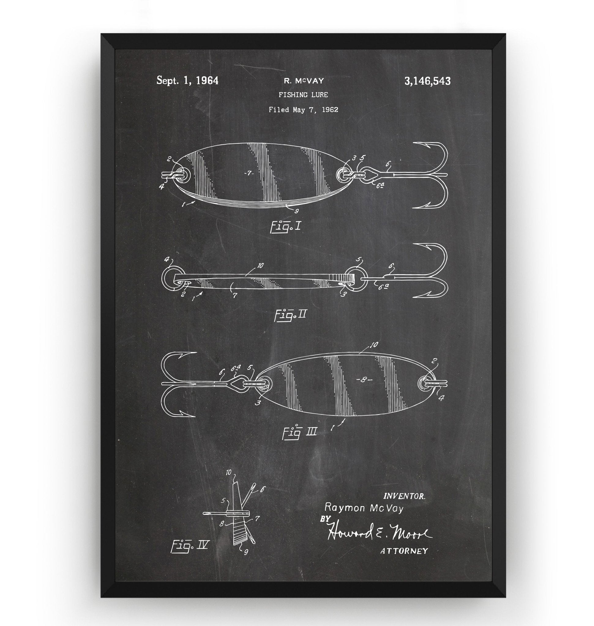 Fishing Lure 1964 Patent Print - Magic Posters