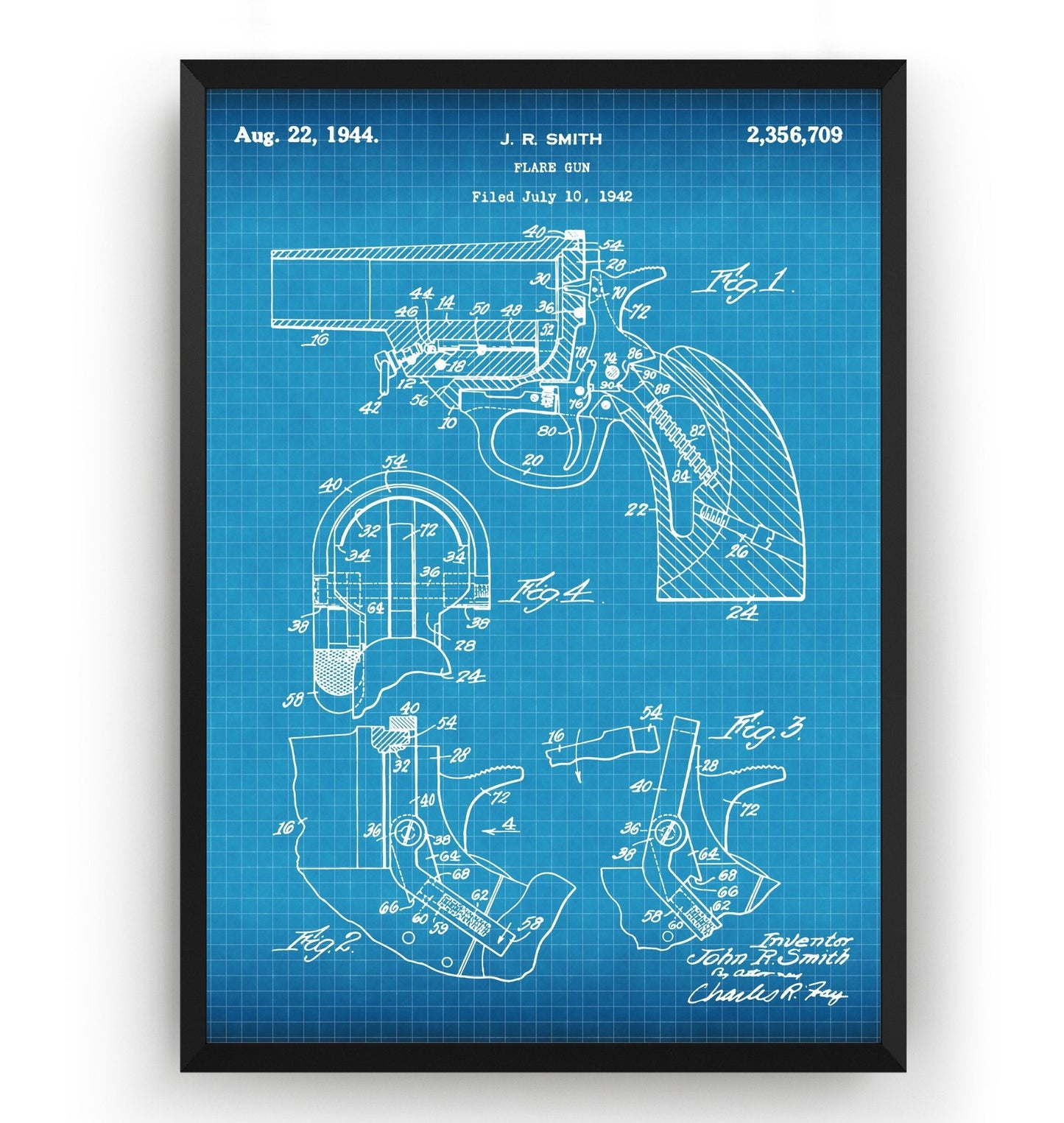 Flare Gun 1942 Patent Print - Magic Posters