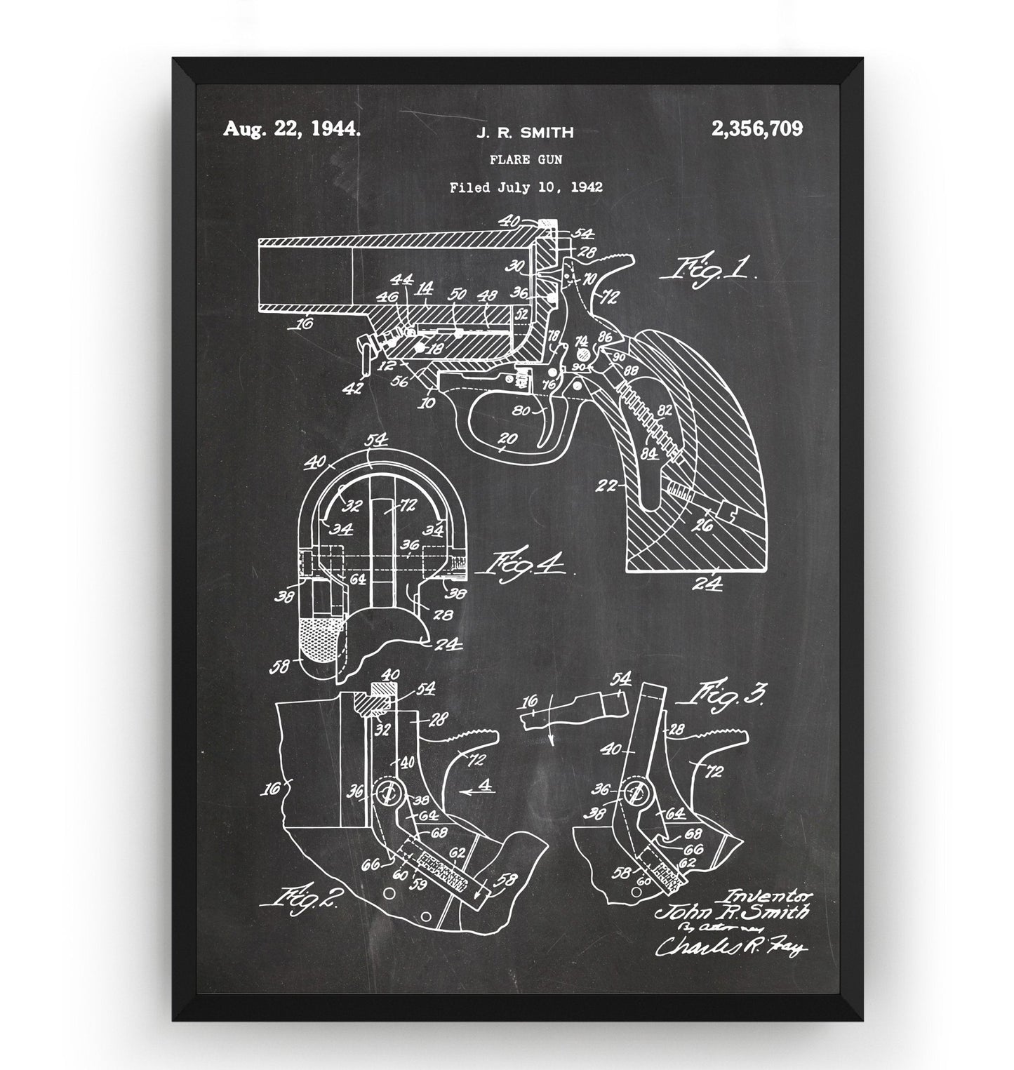 Flare Gun 1942 Patent Print - Magic Posters