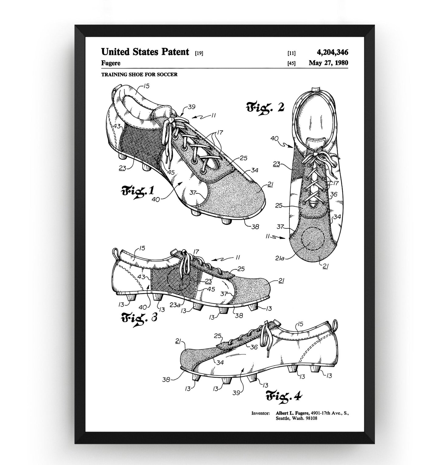 Football Boots Patent Print - Magic Posters