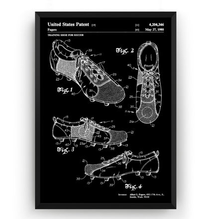 Football Boots Patent Print - Magic Posters