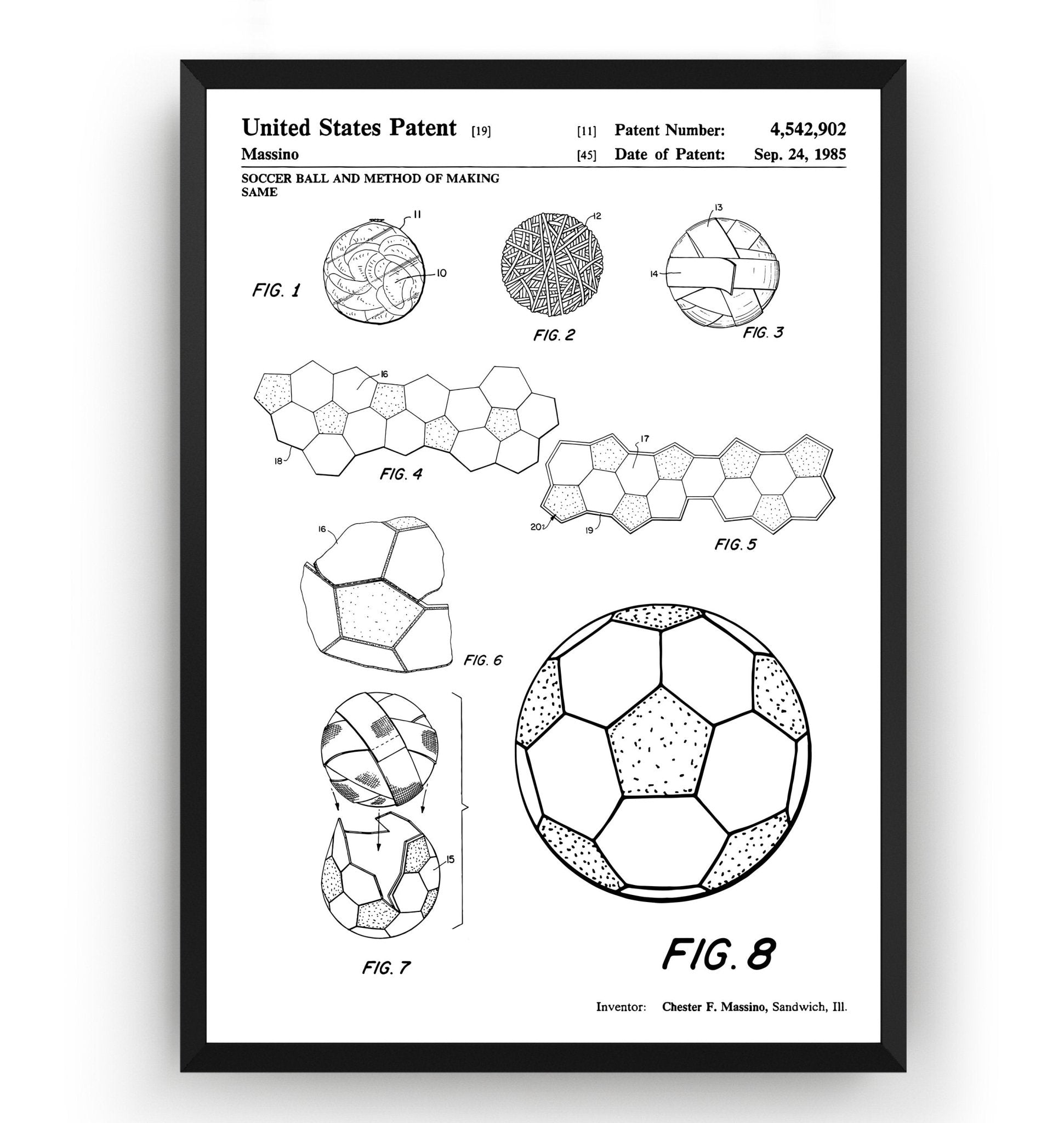 Football Making Method Patent Print - Magic Posters