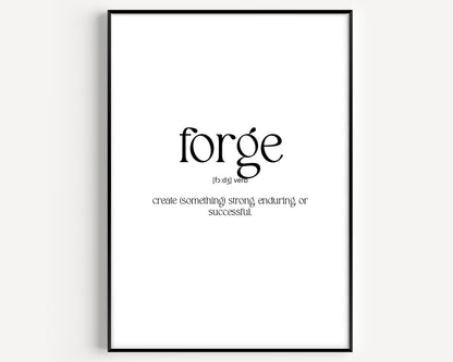 Forge Definition Print - Magic Posters