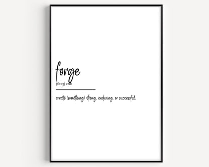 Forge Definition Print - Magic Posters