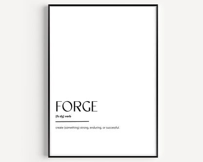 Forge Definition Print - Magic Posters