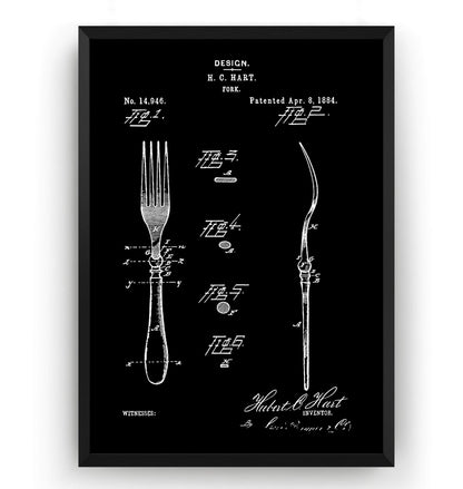 Fork 1884 Patent Print - Magic Posters