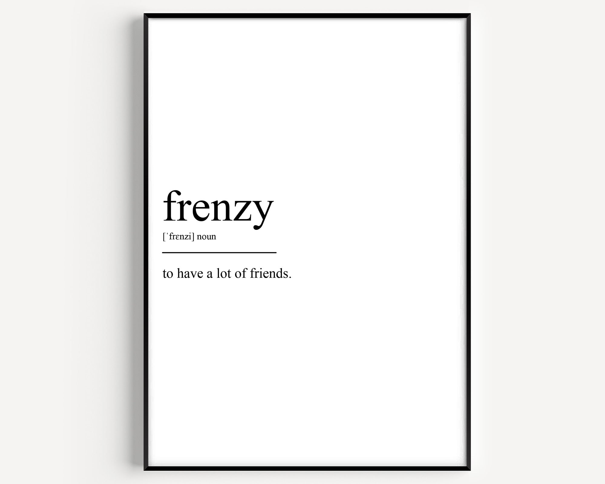 Frenzy Definition Print - Magic Posters