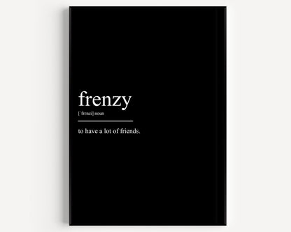 Frenzy Definition Print - Magic Posters