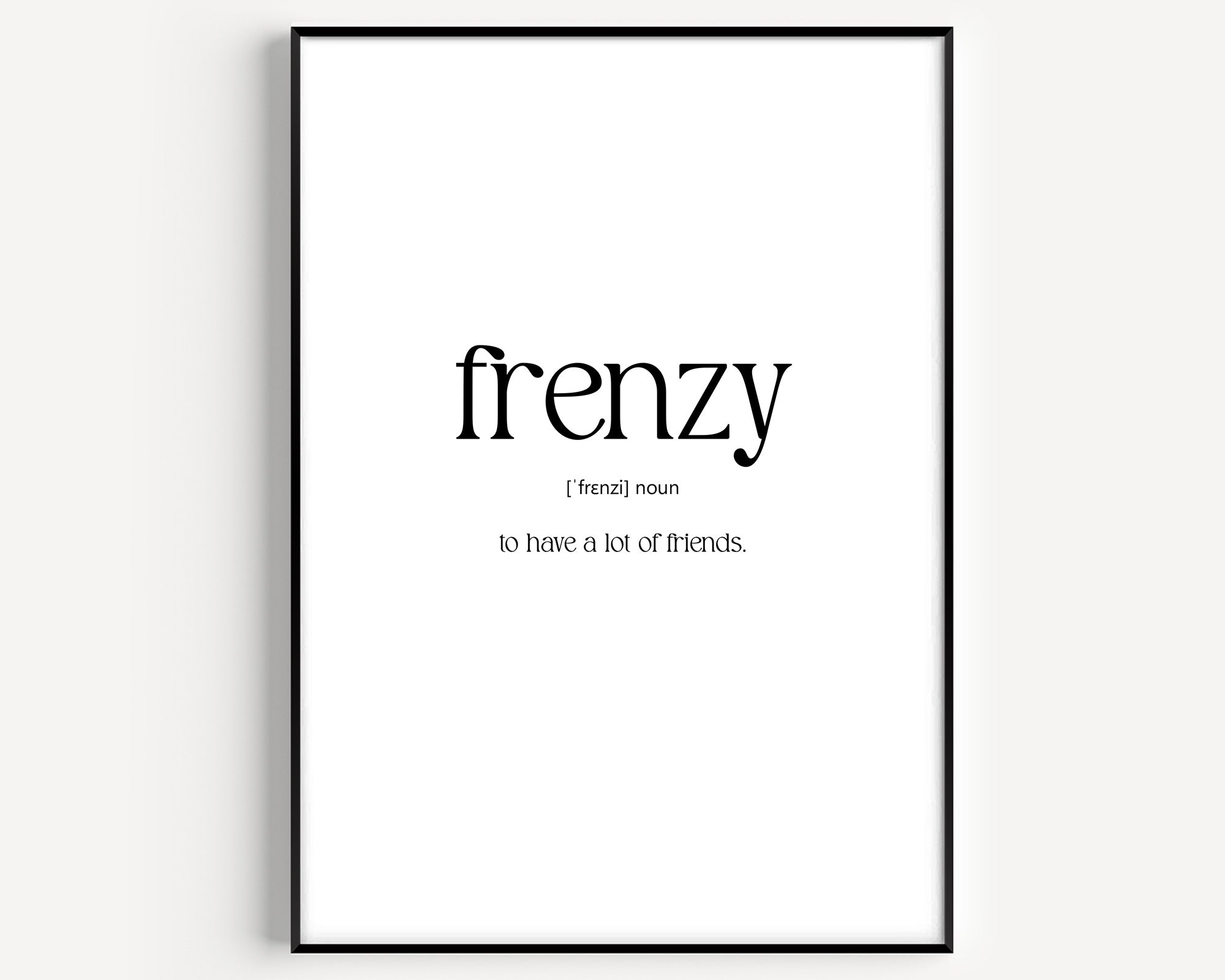 Frenzy Definition Print - Magic Posters