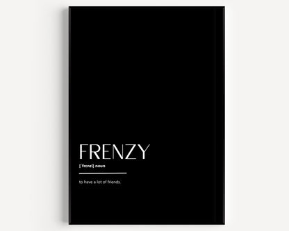 Frenzy Definition Print - Magic Posters