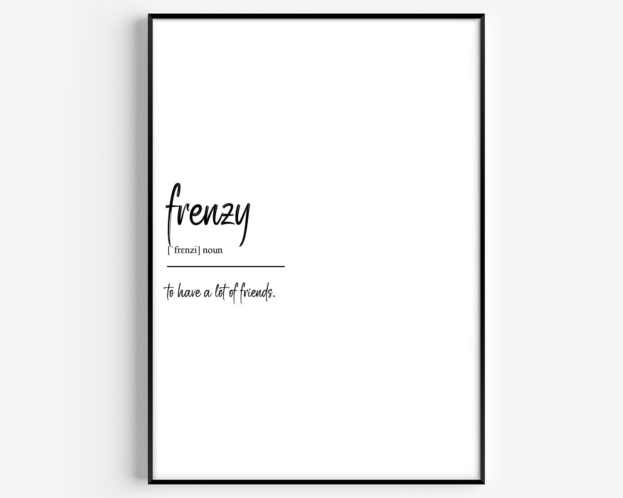 Frenzy Definition Print - Magic Posters