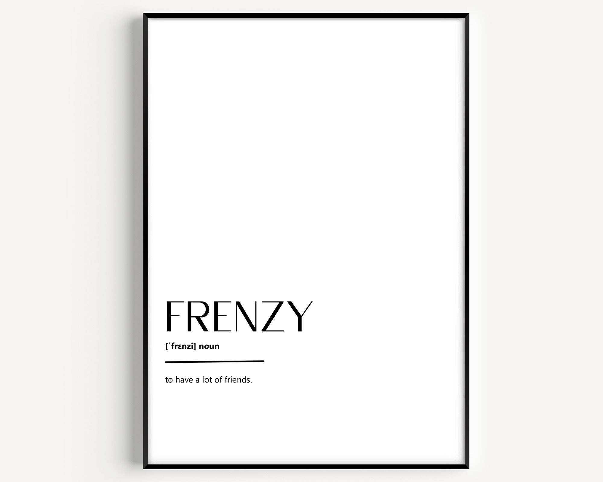 Frenzy Definition Print - Magic Posters