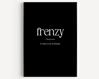 Frenzy Definition Print - Magic Posters