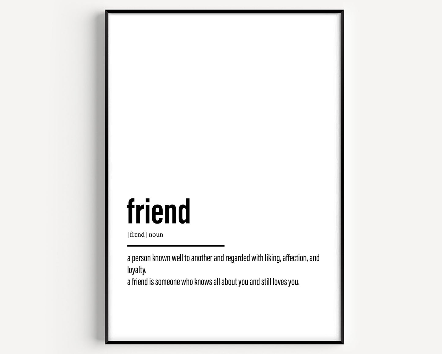 Friend Definition Print - Magic Posters