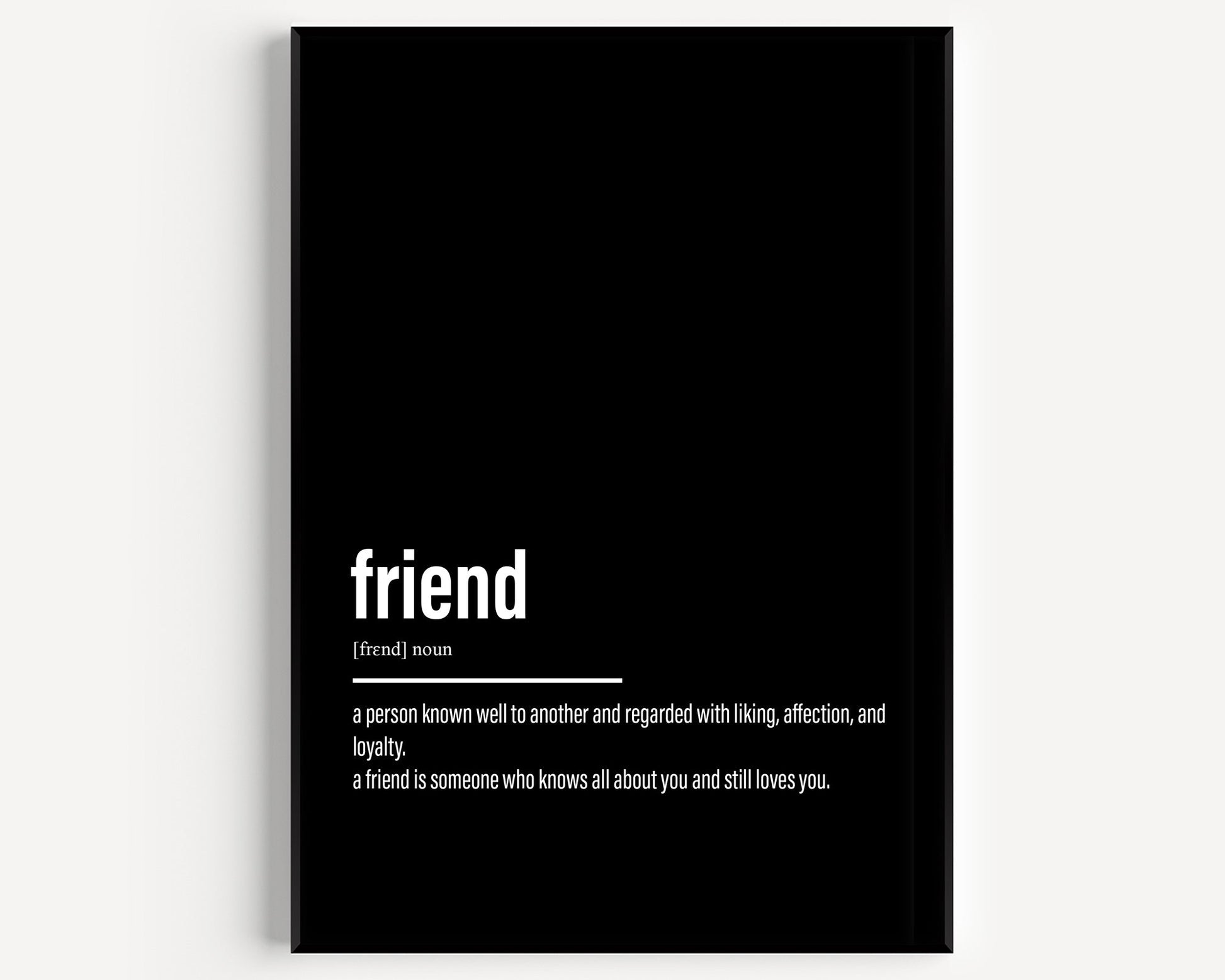 Friend Definition Print - Magic Posters