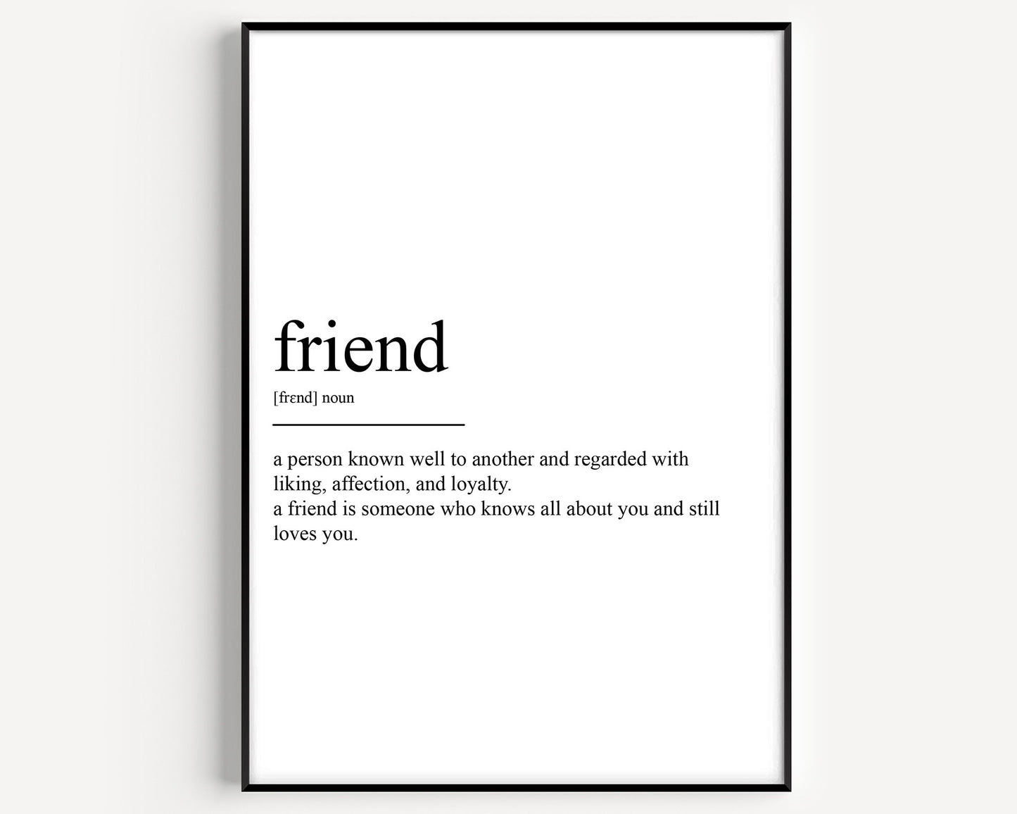 Friend Definition Print - Magic Posters