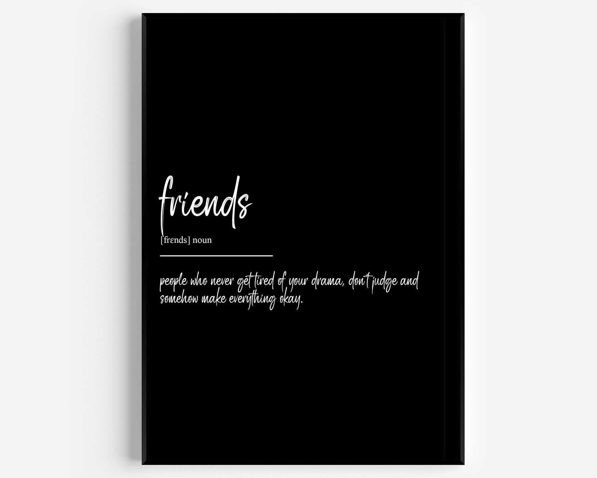 Friends Definition Print - Magic Posters