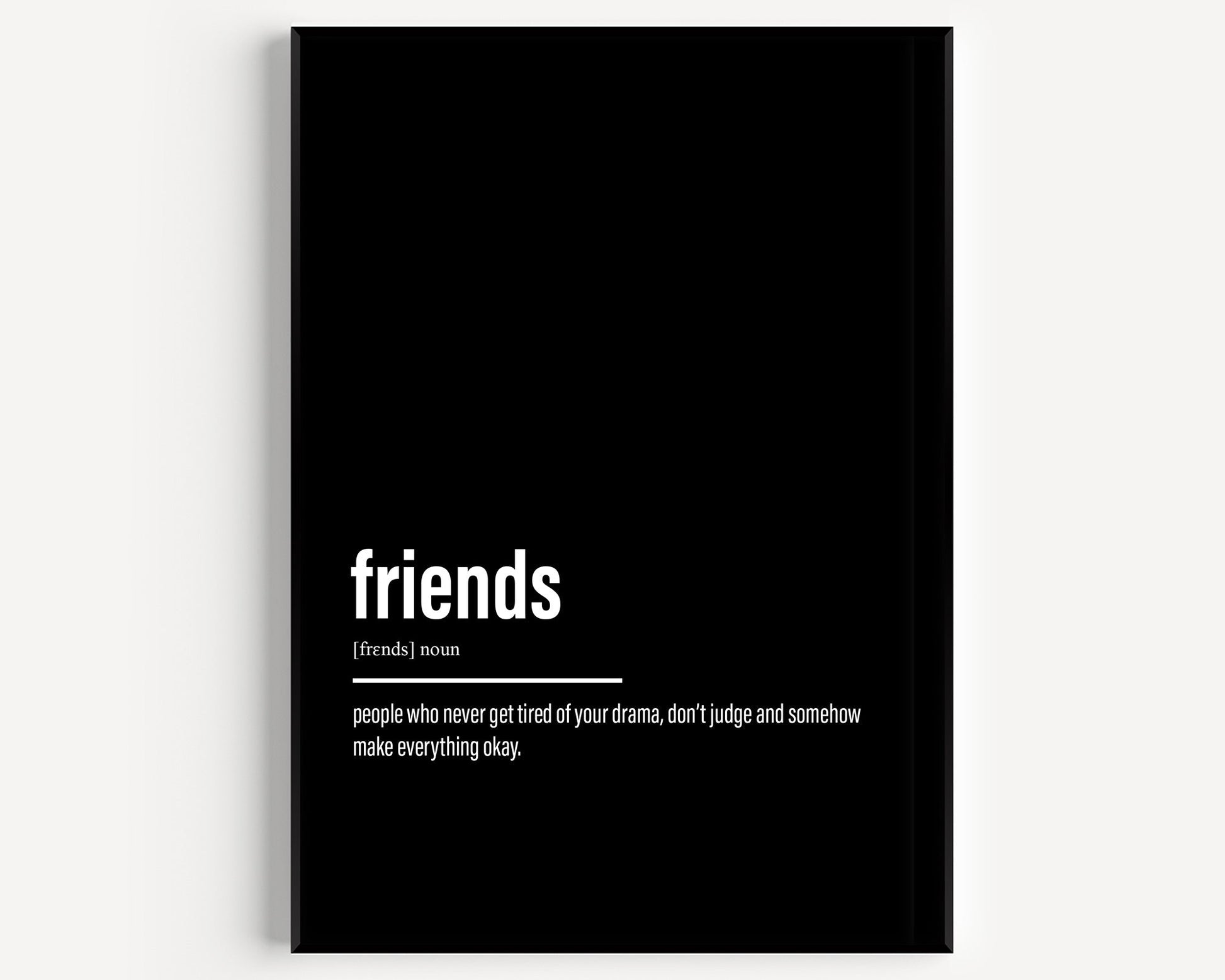 Friends Definition Print - Magic Posters