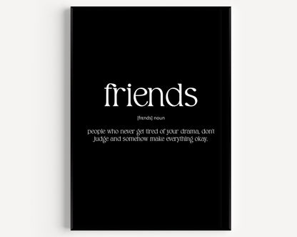 Friends Definition Print - Magic Posters