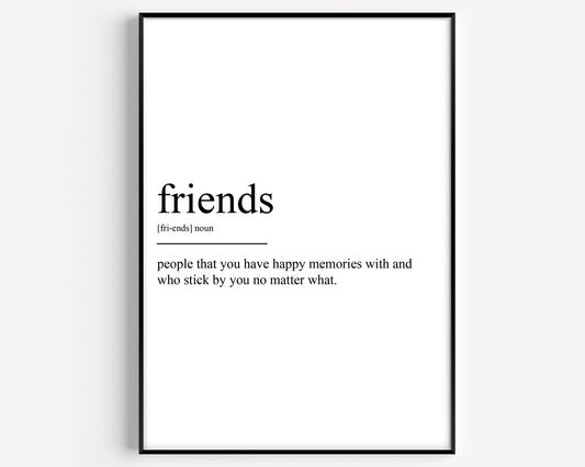 Friends Definition Print V2 - Magic Posters