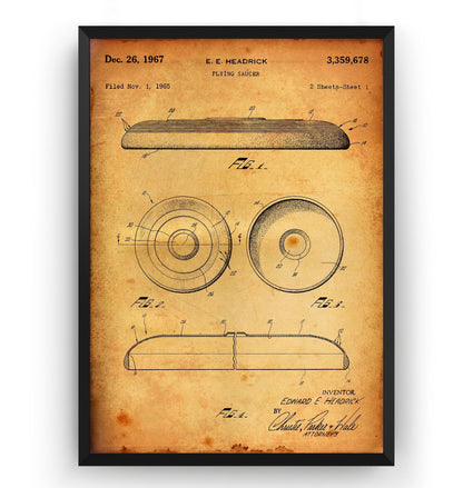 Frisbee 1967 Patent Print - Magic Posters