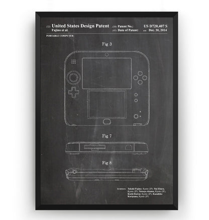 Game Boy 2DS 2014 Patent Print - Magic Posters