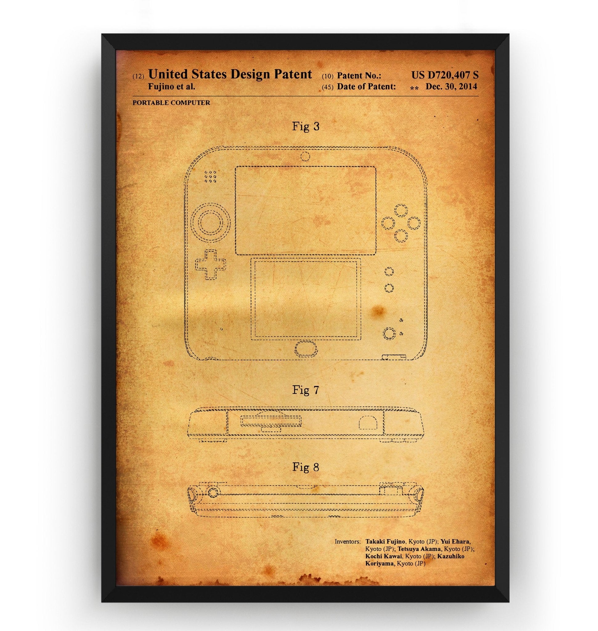 Game Boy 2DS 2014 Patent Print - Magic Posters