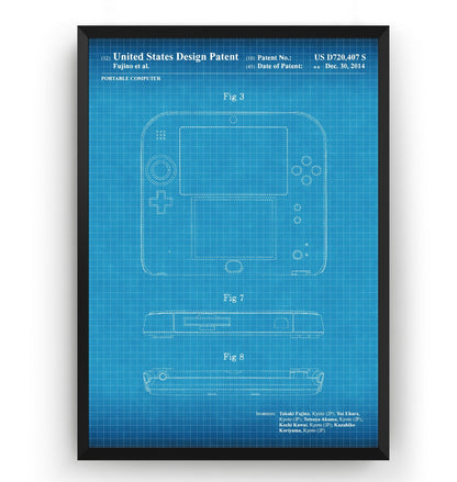 Game Boy 2DS 2014 Patent Print - Magic Posters