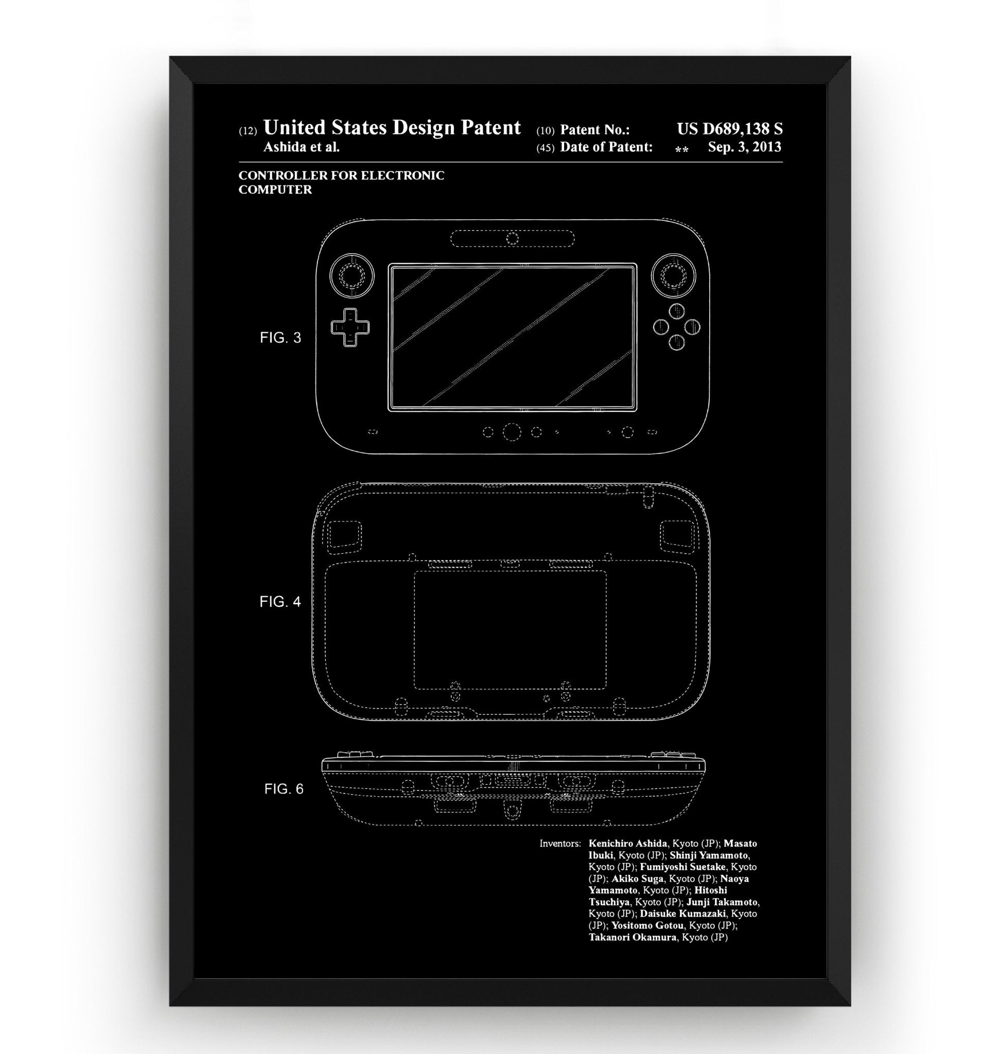 Game Controller 2013 Patent Print - Magic Posters