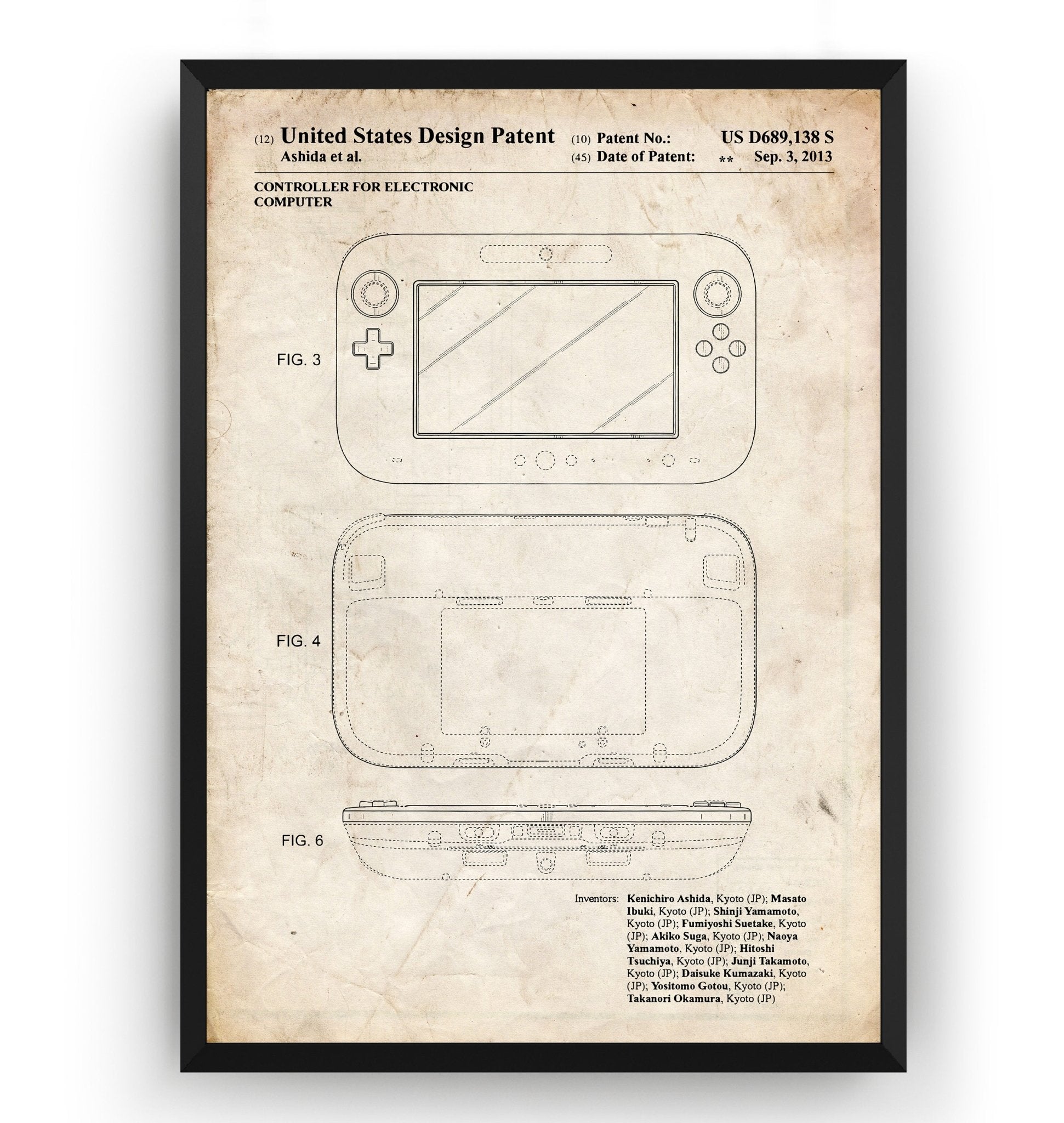 Game Controller 2013 Patent Print - Magic Posters