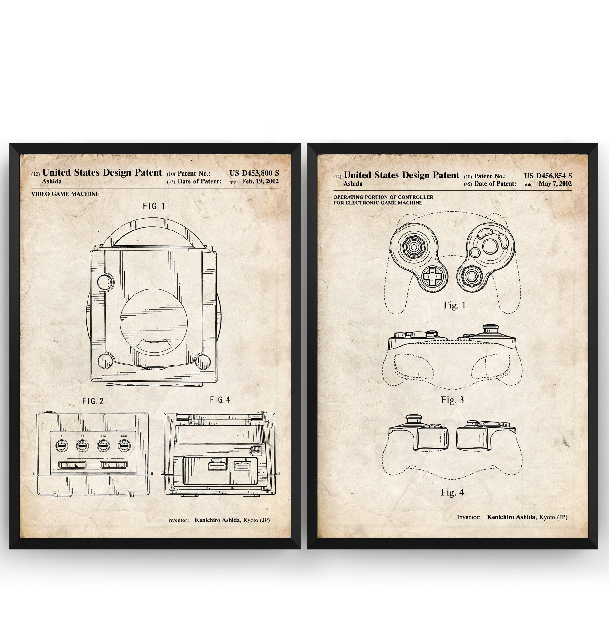 Gamecube Set Of 2 Patent Prints - Magic Posters