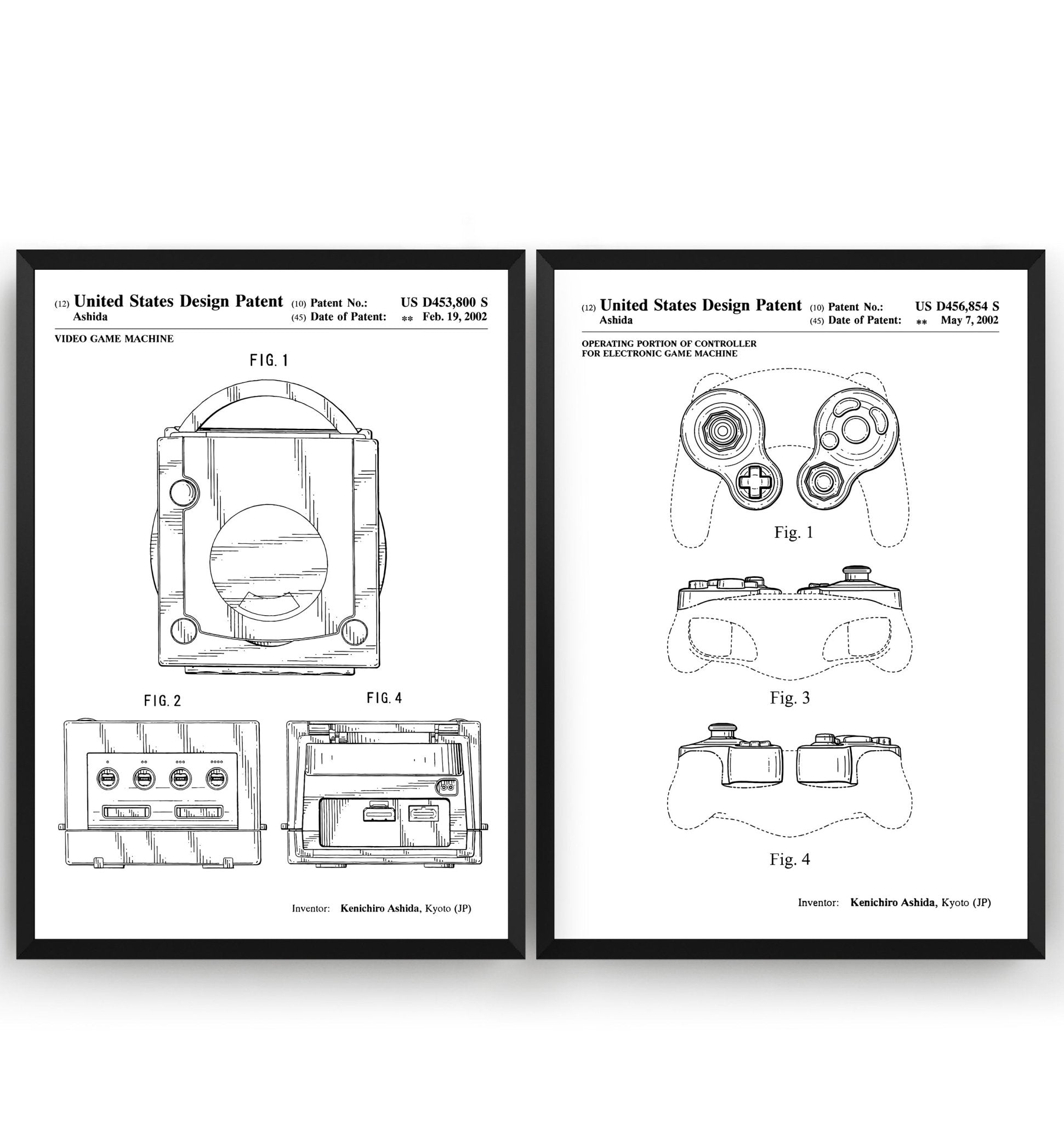 Gamecube Set Of 2 Patent Prints - Magic Posters